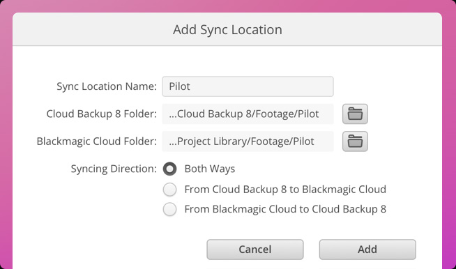 Set Sync Direction